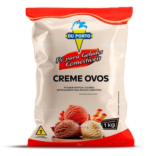 Po para Gelados Comestiveis Du Porto Sabor Creme Ovos 1kg-1-